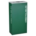 Ex-Cell Kaiser Ex-Cell Kaiser RC-KD17-R EGX 17 Gallon Rectangular Recycling Receptacle; Emerald RC-KD17-R EGX